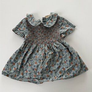 Floral Blue Kids Formal Dress